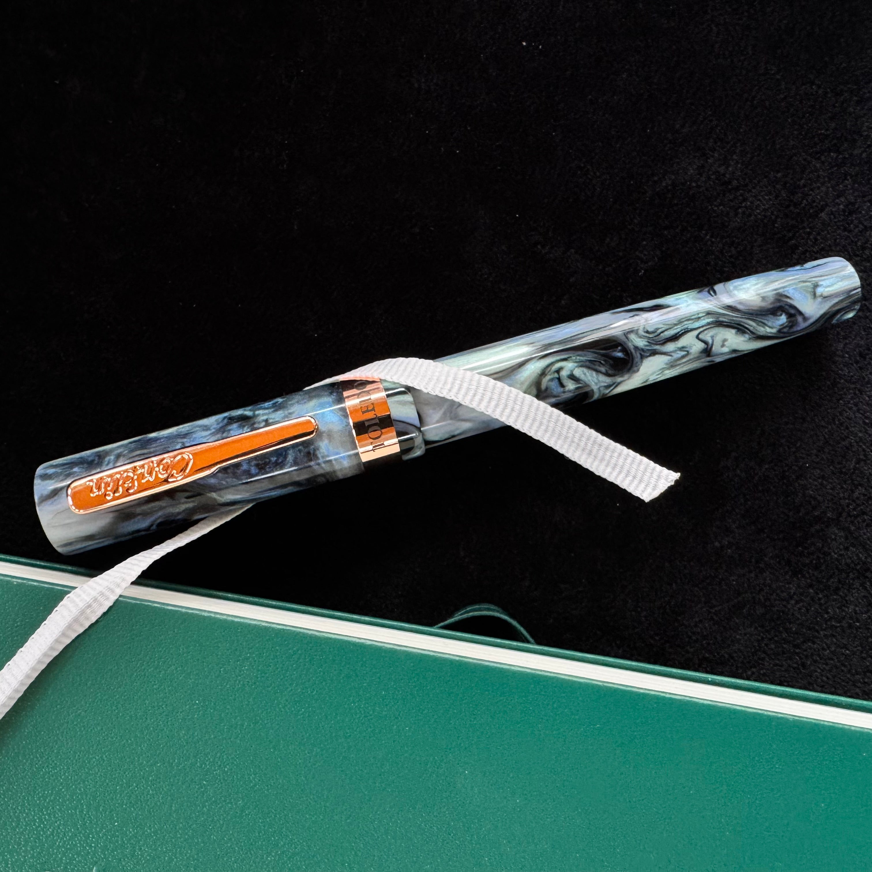 Conklin Toledo Fountain Pen - Limited Edition - Blue Abalone - Rose Gold Trim (Pen Boutique Exclusive) - Pen Boutique Ltd