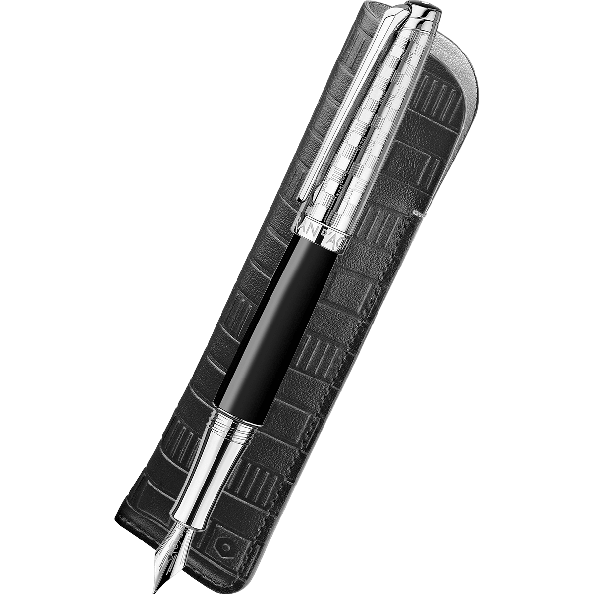 Caran d'Ache Leman Gift Set - Damier Fountain Pen & Leather Case (Special Edition) - Pen Boutique Ltd