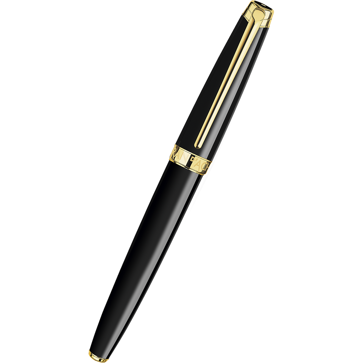 Caran d'Ache Leman Fountain Pen - Ebony Black - Gold Trim