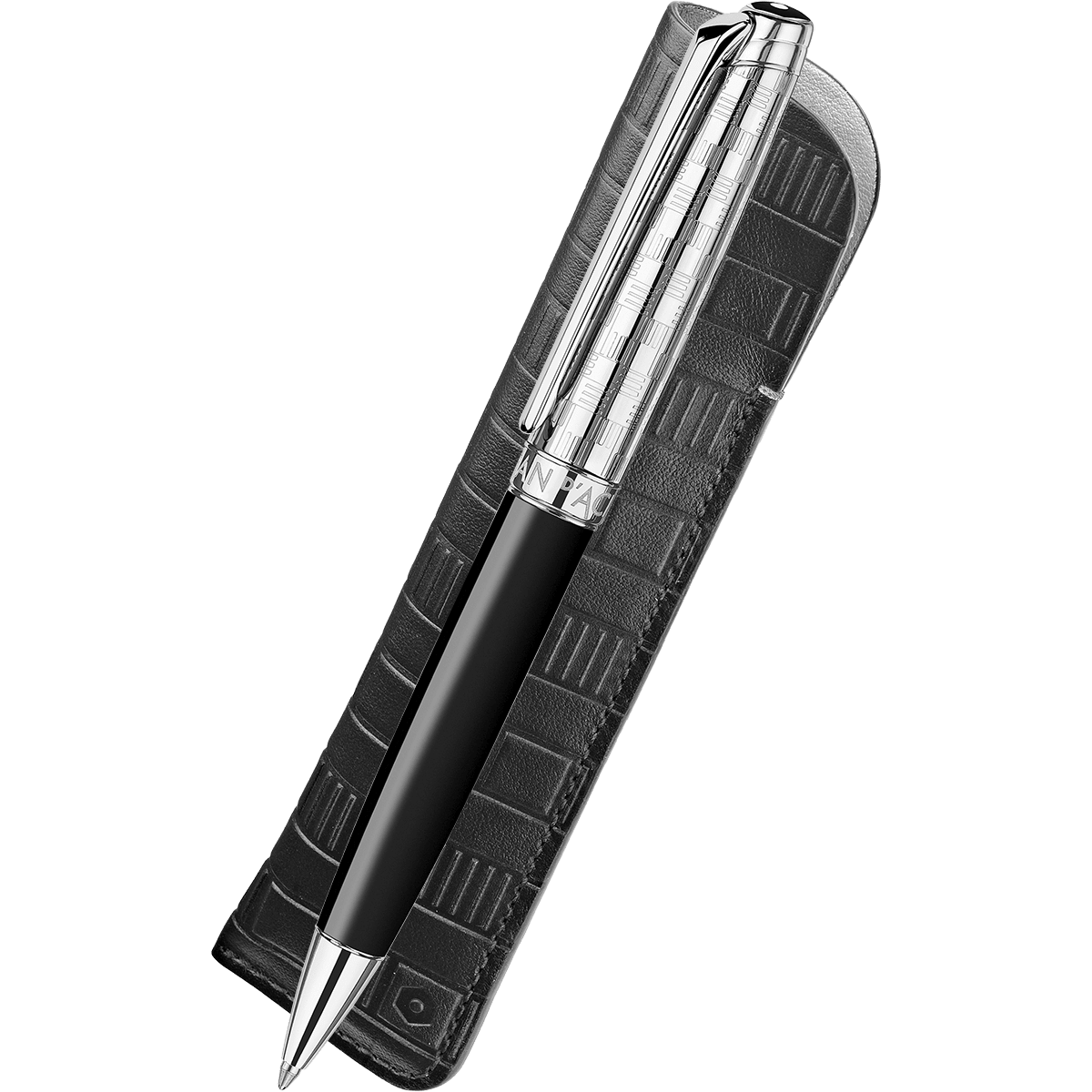 Caran d'Ache Leman Gift Set - Damier Ballpoint Pen & Leather Case (Special Edition) - Pen Boutique Ltd