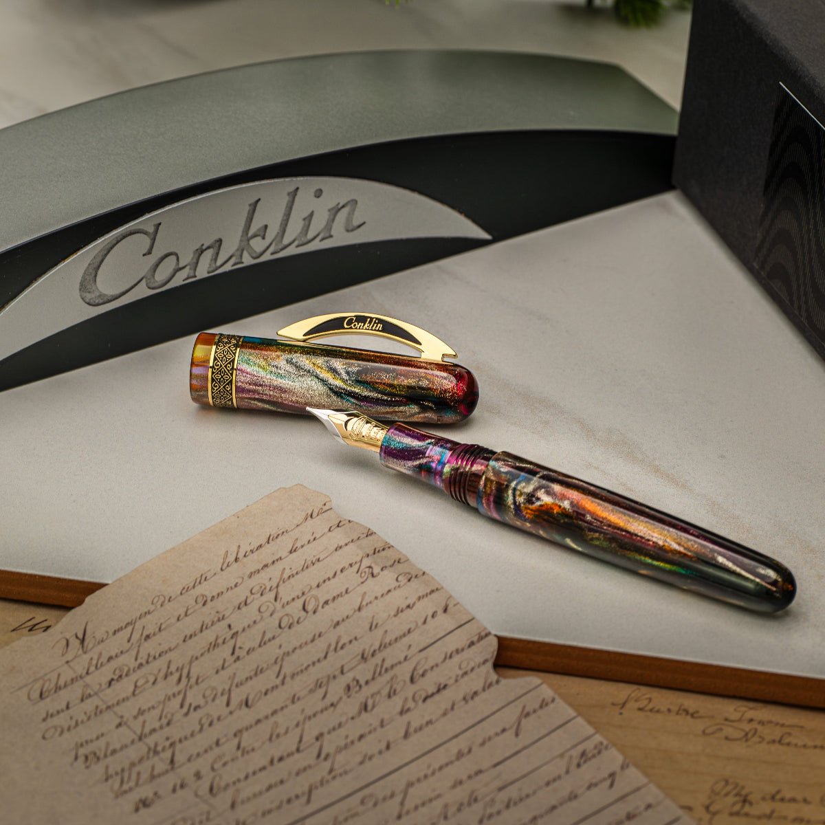 Conklin 1898 Collection Fountain Pen - Primary Manipulation 5.0 - Yellow Gold Trim - 14K Nib (Limited Edition) - Pen Boutique Ltd