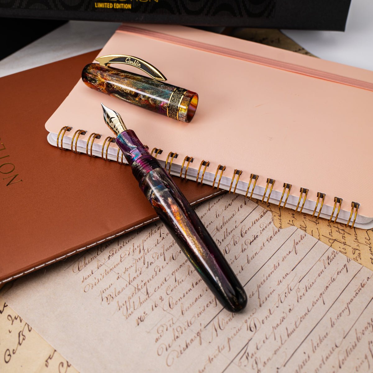 Conklin 1898 Collection Fountain Pen - Primary Manipulation 5.0 - Yellow Gold Trim - 14K Nib (Limited Edition) - Pen Boutique Ltd