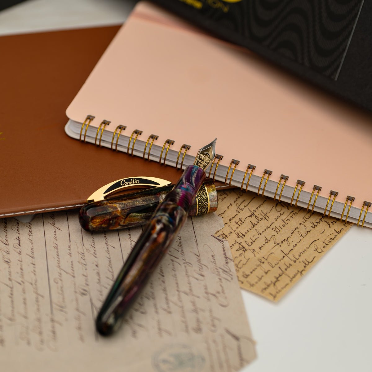 Conklin 1898 Collection Fountain Pen - Primary Manipulation 5.0 - Yellow Gold Trim - 14K Nib (Limited Edition) - Pen Boutique Ltd