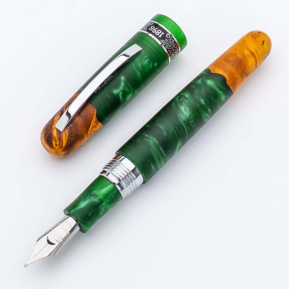 Conklin 1898 Collection Fountain Pen - Spectra Green Fusion - Chrome Trim (Limited Edition) - Pen Boutique Ltd