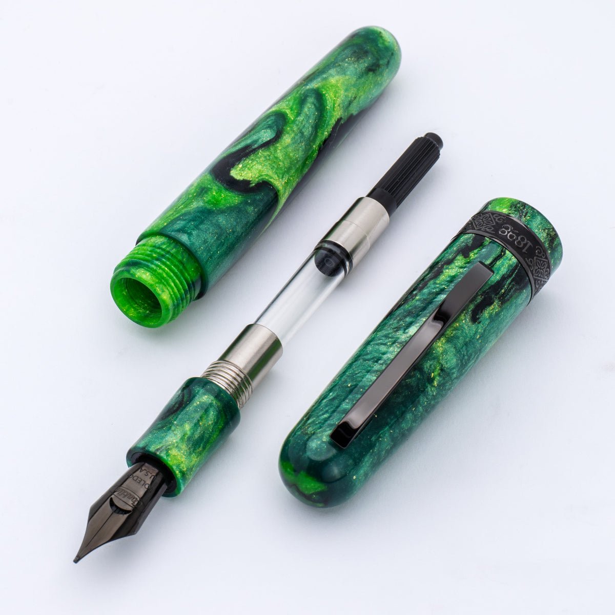 Conklin 1898 Fountain Pen - Clover Valley - Gunmetal Trim (Limited Edition) - Pen Boutique Ltd