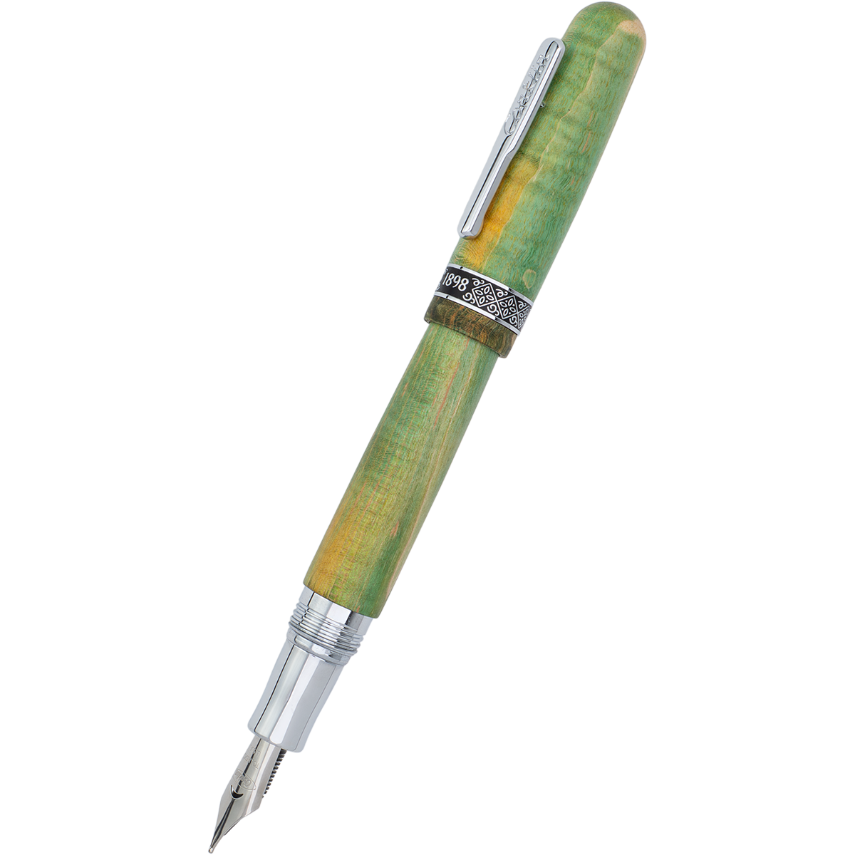 Conklin 1898 Fountain Pen - Stabilized Wood Matte Green - Steel Nib (Limited Edition) - Pen Boutique Ltd