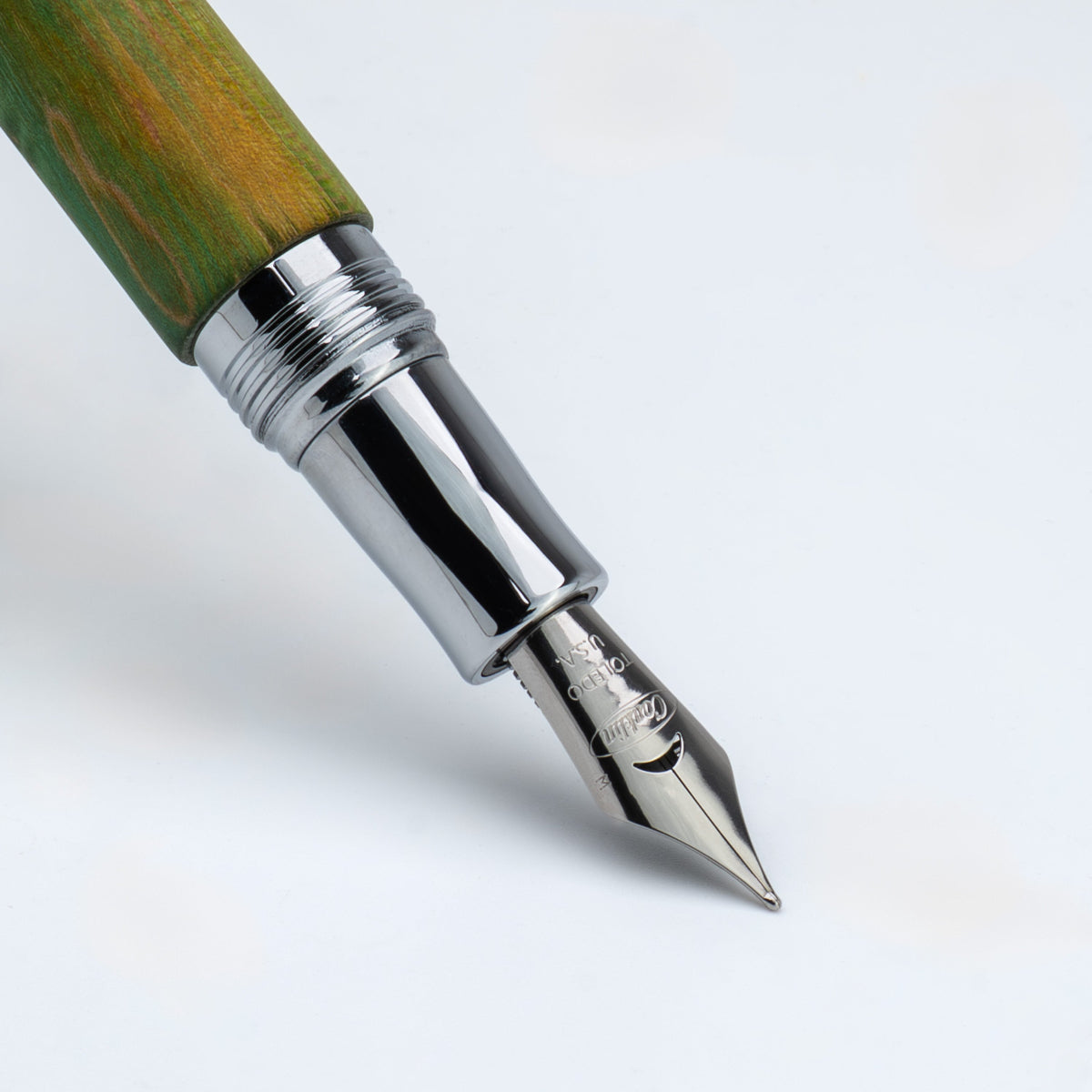 Conklin 1898 Fountain Pen - Stabilized Wood Matte Green - Steel Nib (Limited Edition)-Pen Boutique Ltd