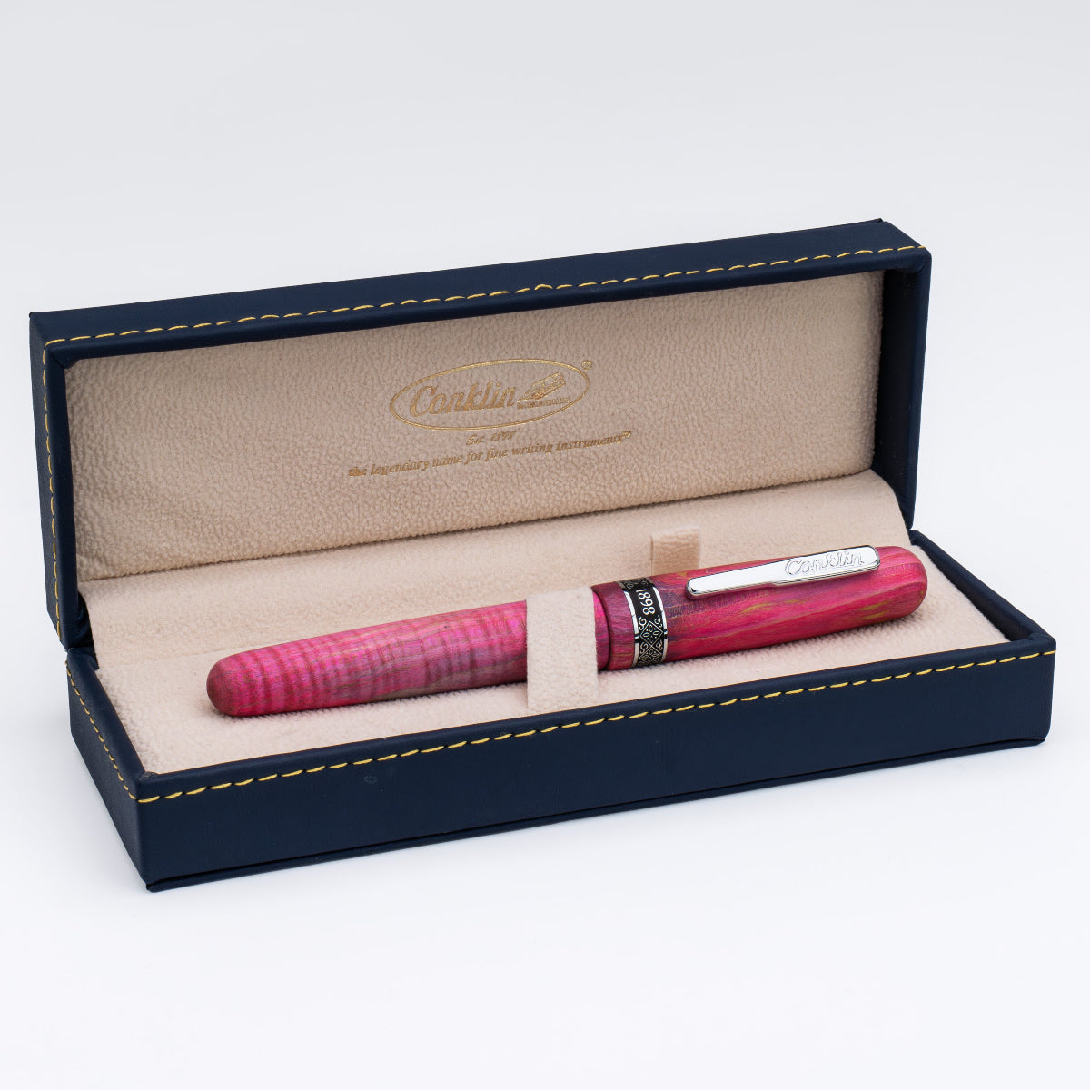 Conklin 1898 Fountain Pen - Stabilized Wood Matte Purple - Steel Nib (Limited Edition) - Pen Boutique Ltd