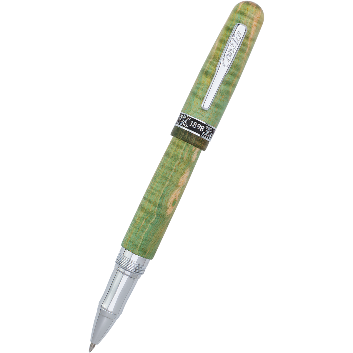 Conklin 1898 Rollerball Pen - Stabilized Wood Matte Green (Limited Edition)-Pen Boutique Ltd