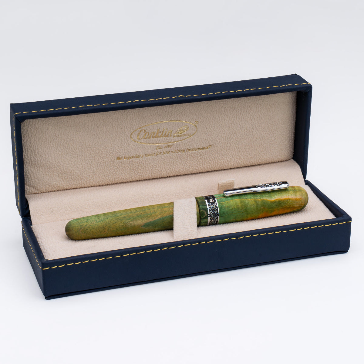 Conklin 1898 Rollerball Pen - Stabilized Wood Matte Green (Limited Edition) - Pen Boutique Ltd