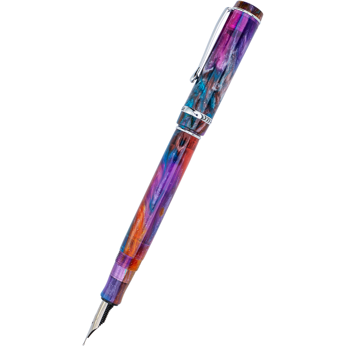 Conklin Duragraph Fountain Pen - Primary Manipulation 3.5 - Chrome Trim (Limited Edition) - Pen Boutique Ltd