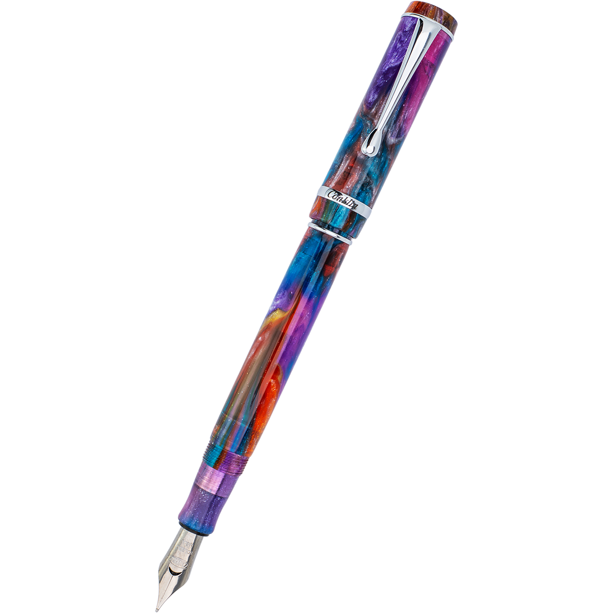 Conklin Duragraph Fountain Pen - Primary Manipulation 3.5 - Chrome Trim (Limited Edition) - Pen Boutique Ltd