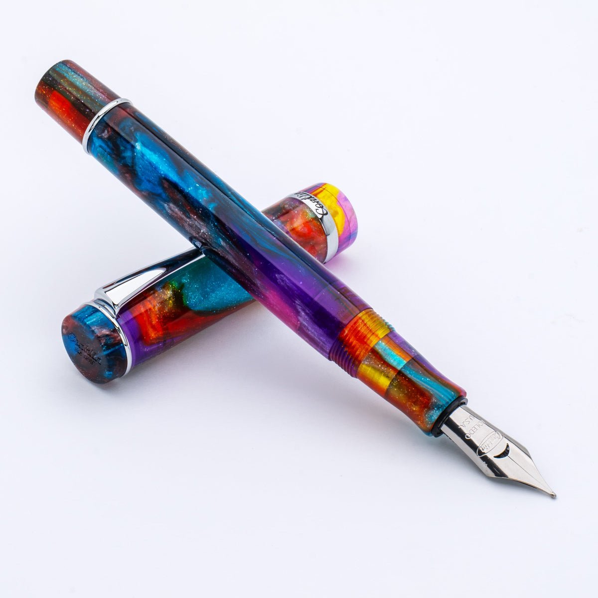 Conklin Duragraph Fountain Pen - Primary Manipulation 3.5 - Chrome Trim (Limited Edition) - Pen Boutique Ltd