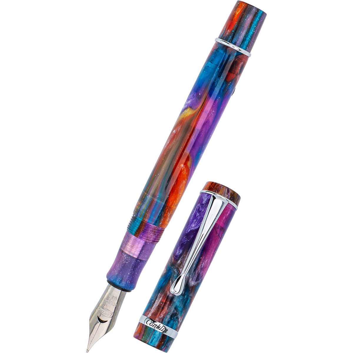 Conklin Duragraph Fountain Pen - Primary Manipulation 3.5 - Chrome Trim (Limited Edition) - Pen Boutique Ltd