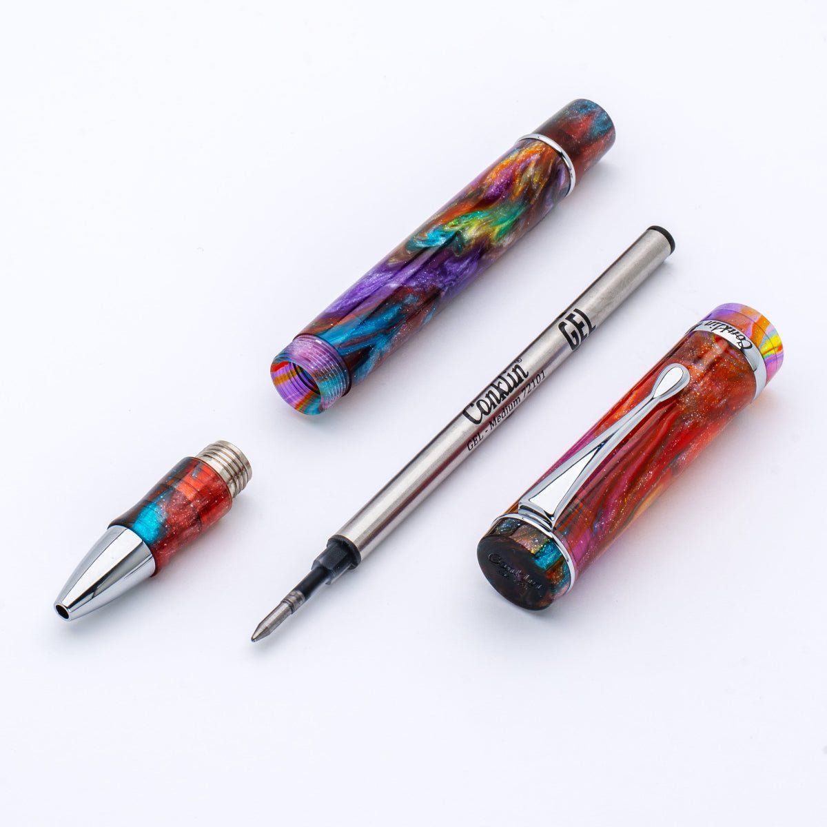 Conklin Duragraph Rollerball Pen - Primary Manipulation 3.5 - Chrome Trim (Limited Edition) - Pen Boutique Ltd
