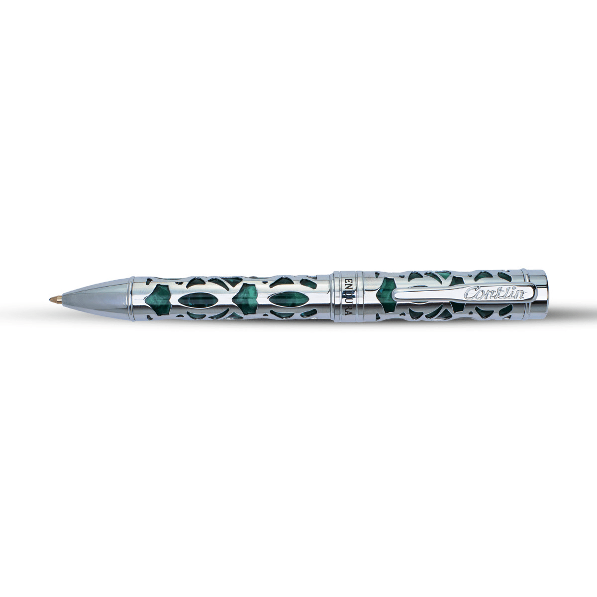 Conklin Endura Ballpoint Pen - Deco Crest Green - Pen Boutique Ltd