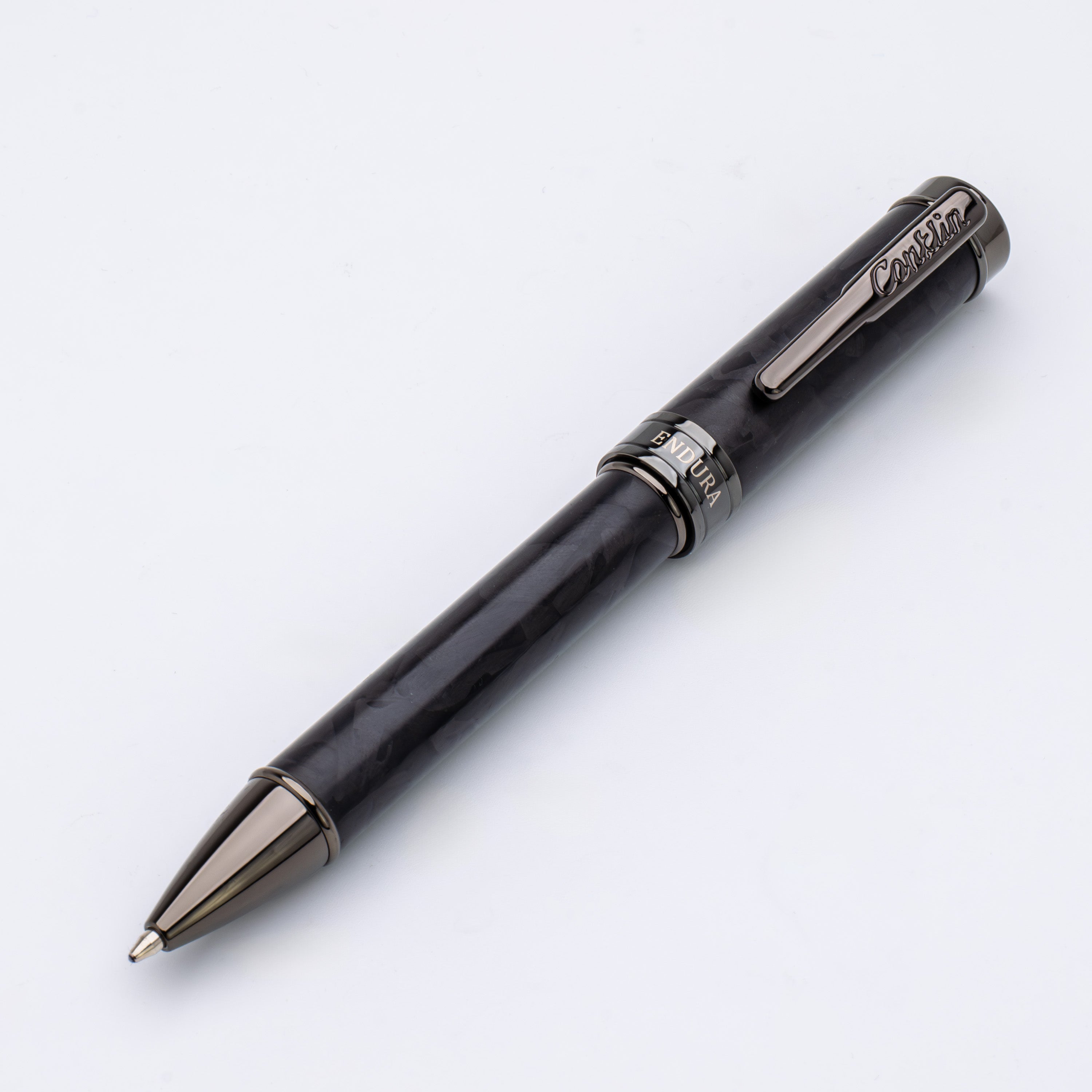 Conklin Endura Ballpoint Pen - Forged Carbon Fiber - Gunmetal Trim (Numbered Edition) - Pen Boutique Ltd