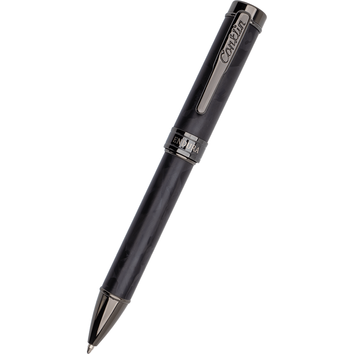Conklin Endura Ballpoint Pen - Forged Carbon Fiber - Gunmetal Trim (Numbered Edition) - Pen Boutique Ltd