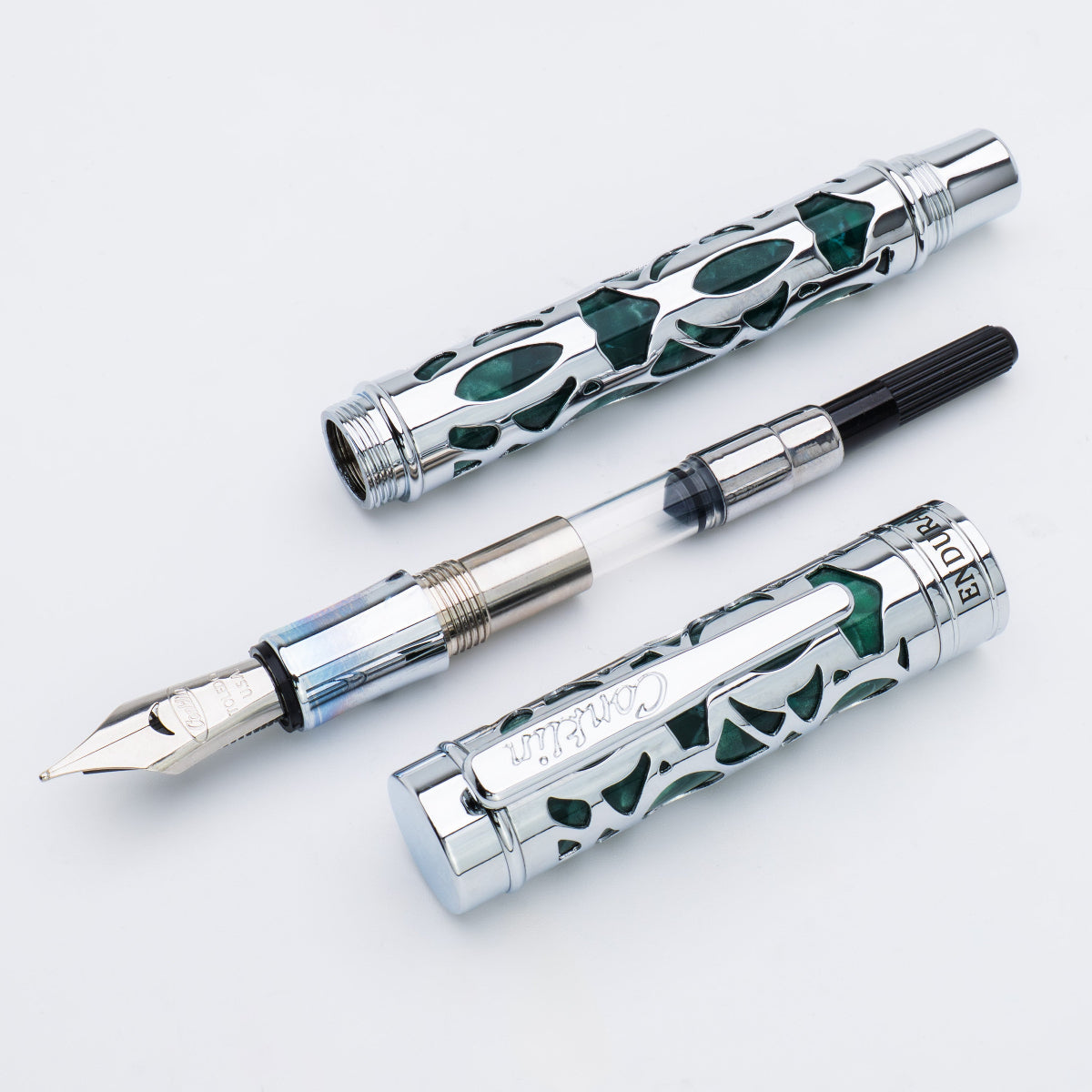 Conklin Endura Fountain Pen - Deco Crest Green-Pen Boutique Ltd