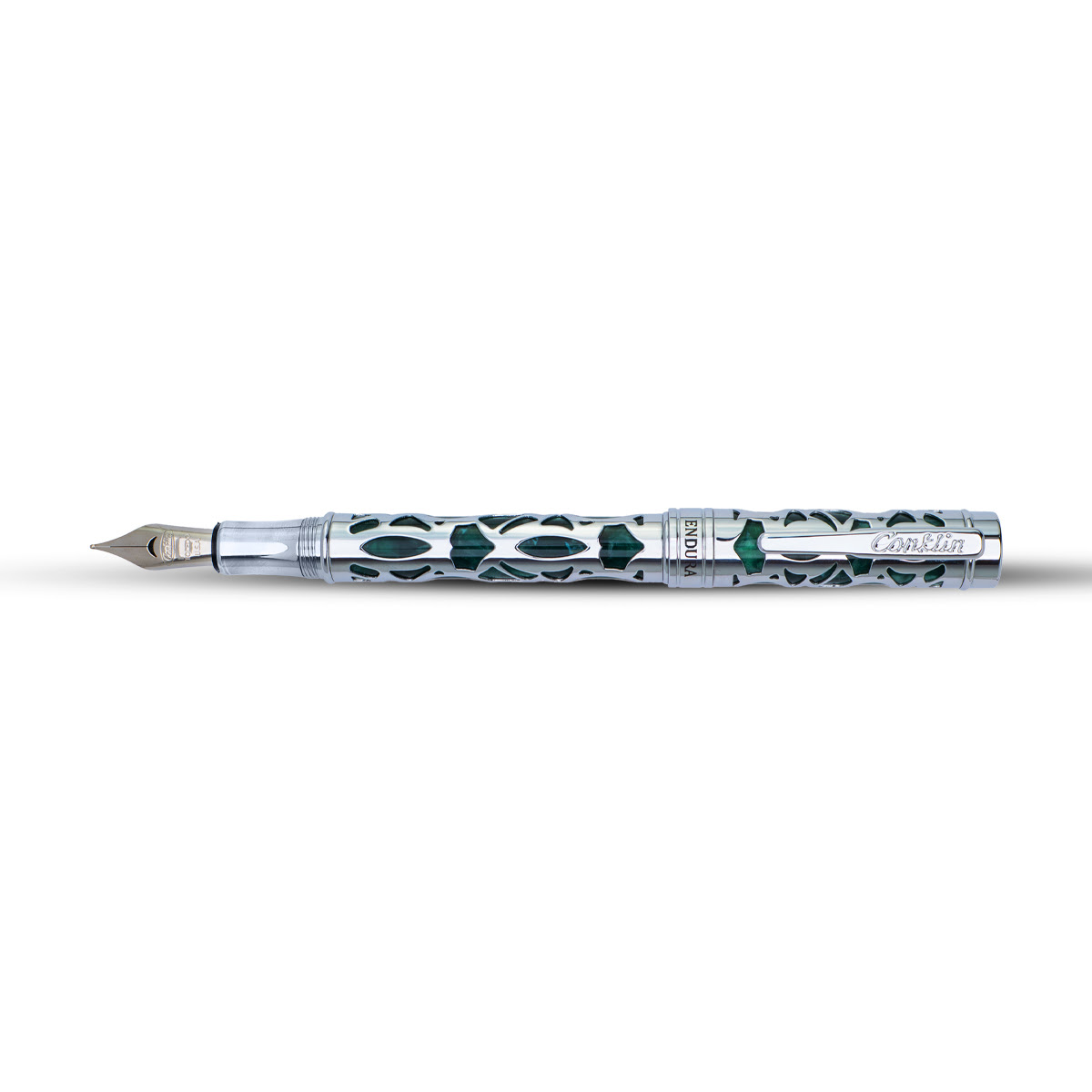 Conklin Endura Fountain Pen - Deco Crest Green-Pen Boutique Ltd