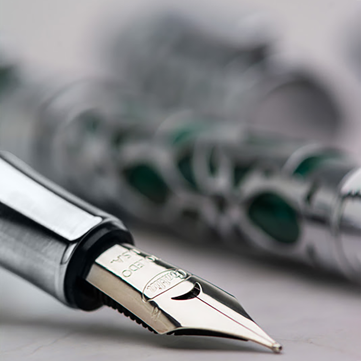 Conklin Endura Fountain Pen - Deco Crest Green-Pen Boutique Ltd