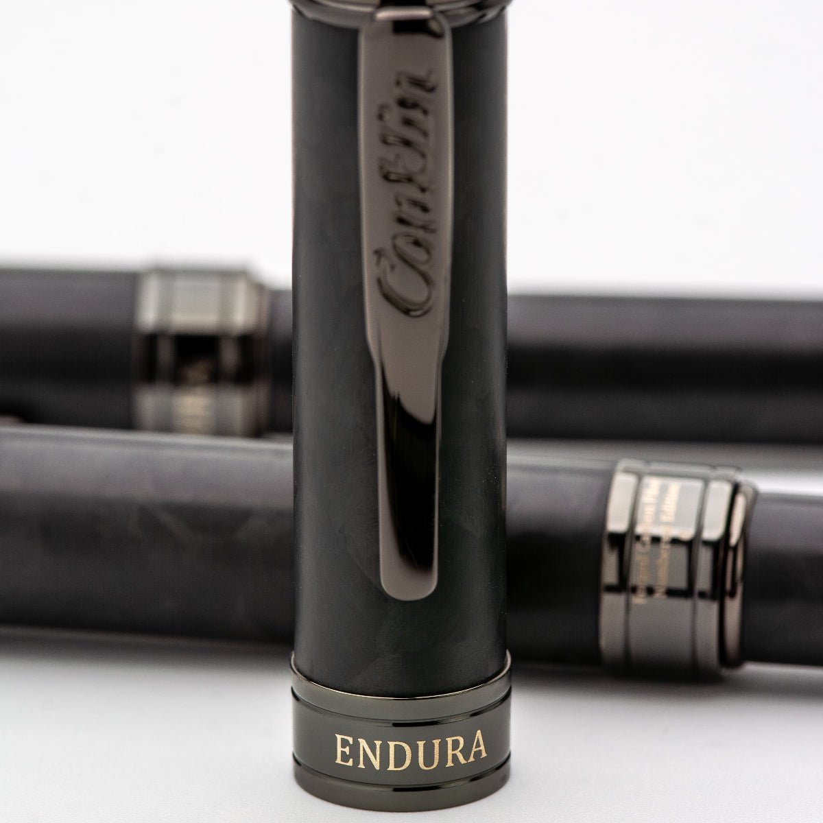 Conklin Endura Fountain Pen - Forged Carbon Fiber - Gunmetal Trim (Numbered Edition) - Pen Boutique Ltd