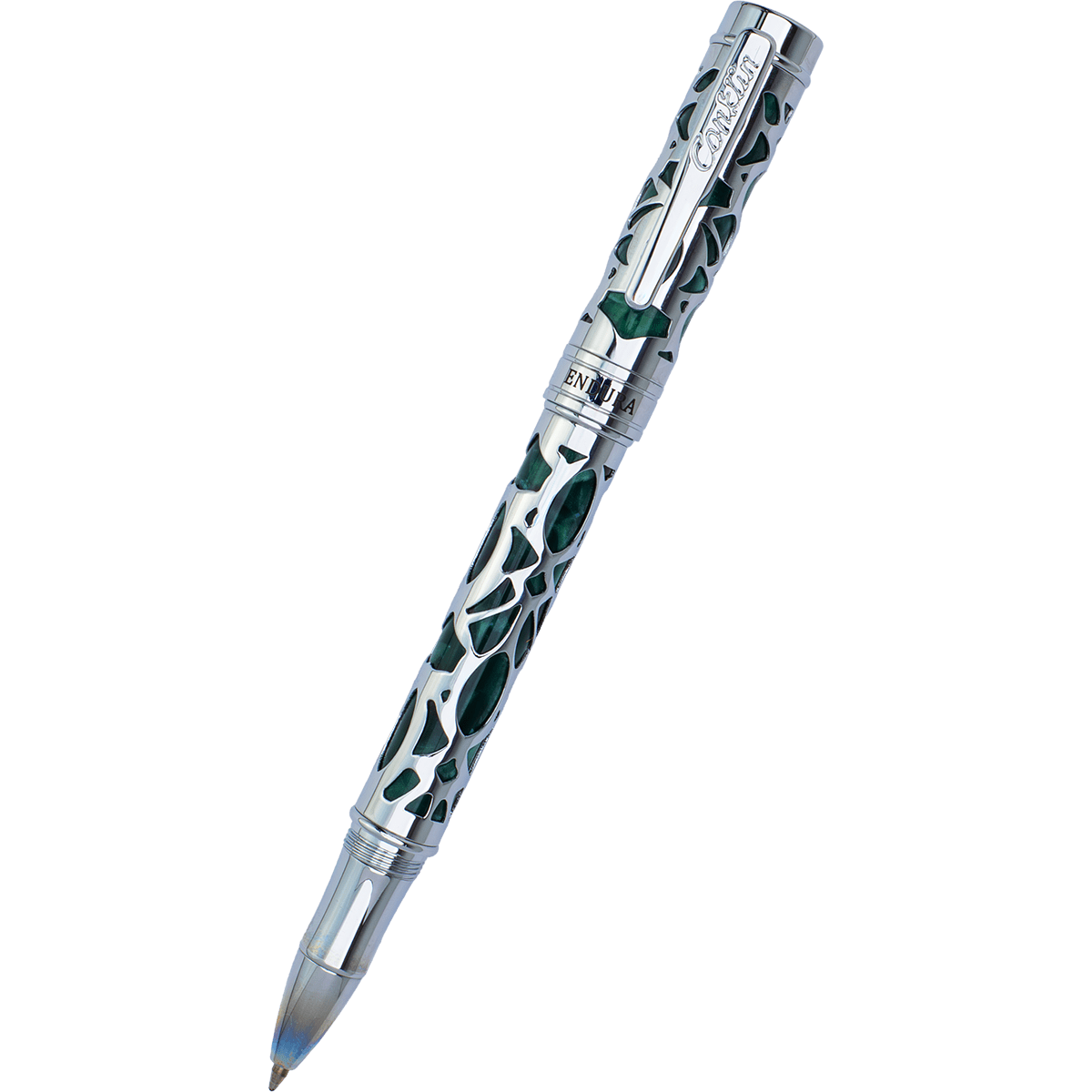 Conklin Endura Rollerball Pen - Deco Crest Green - Pen Boutique Ltd