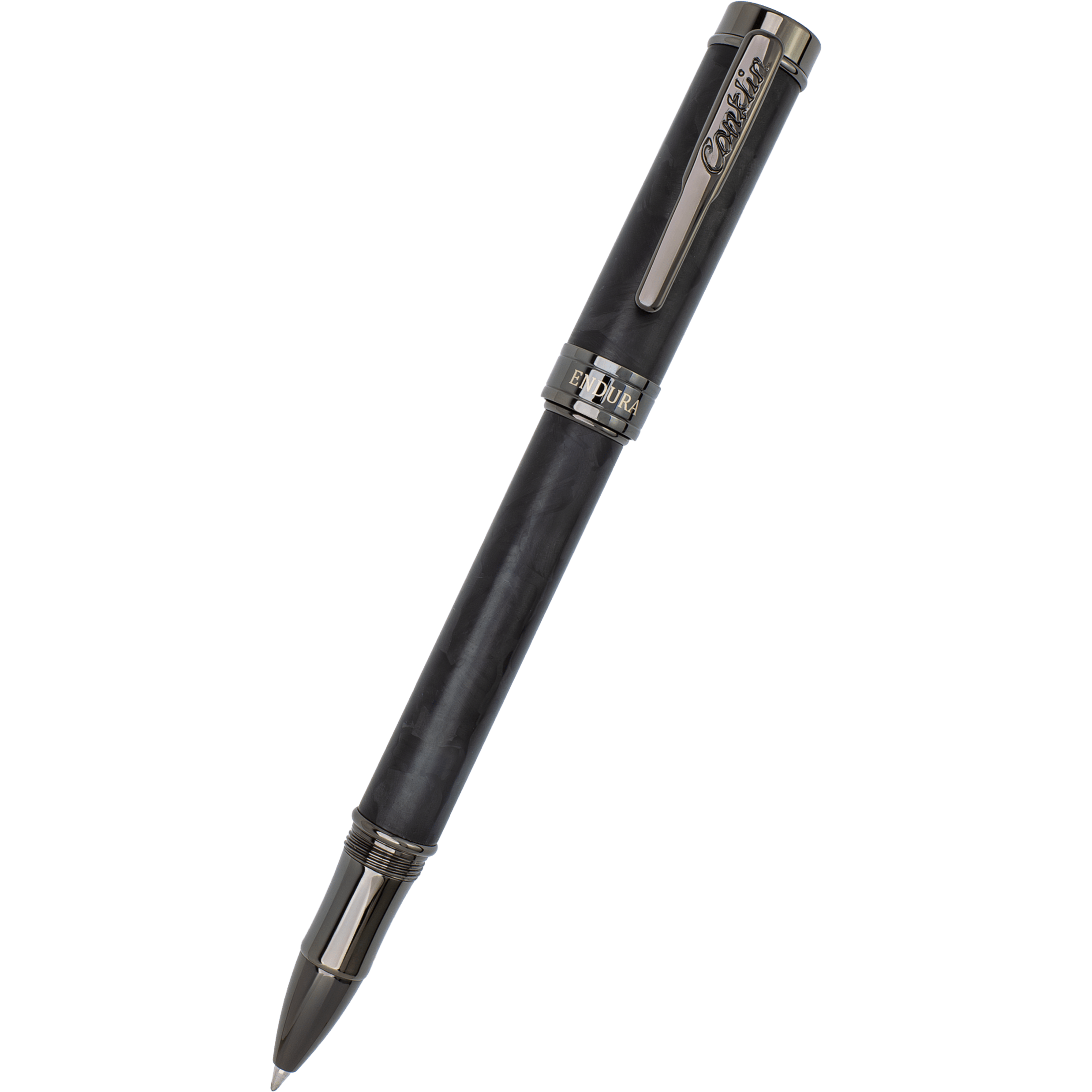 Conklin Endura Rollerball Pen - Forged Carbon Fiber - Gunmetal Trim (Numbered Edition) - Pen Boutique Ltd