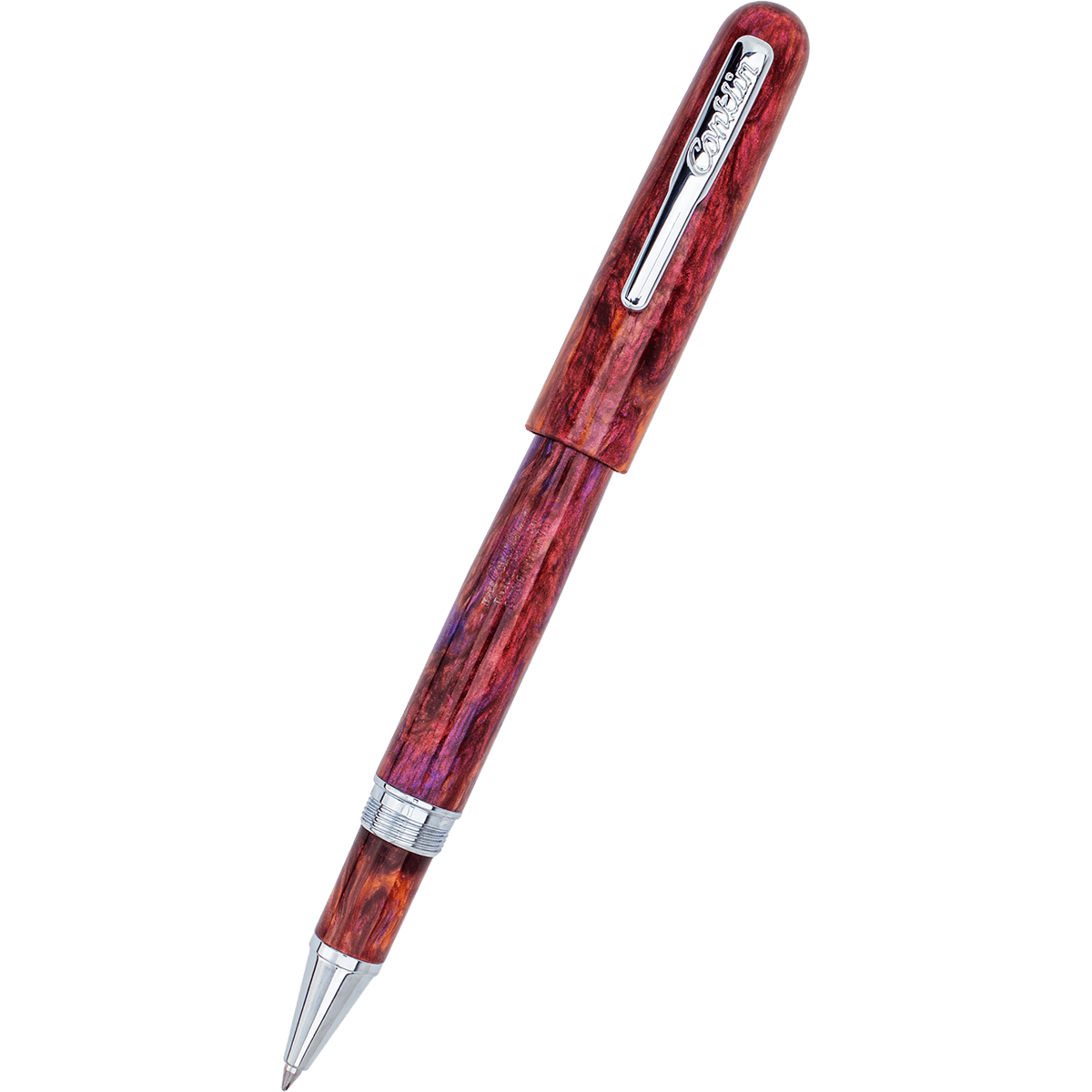Conklin Streamline Rollerball Pen - Glossy Sunset Medley - Chrome Trim (Limited Edition) - Pen Boutique Ltd