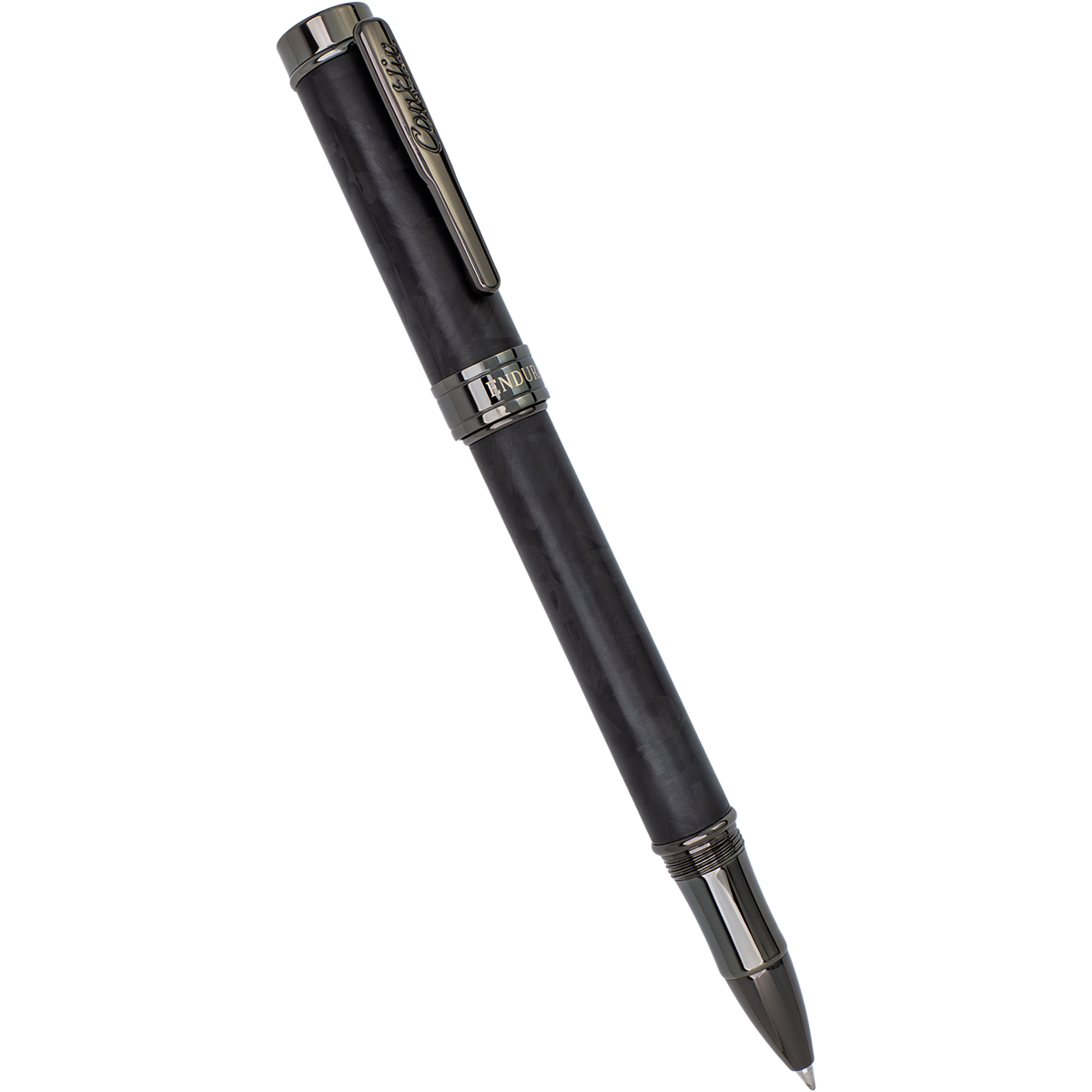 Conklin Endura Rollerball Pen - Forged Carbon Fiber - Gunmetal Trim (Numbered Edition)
