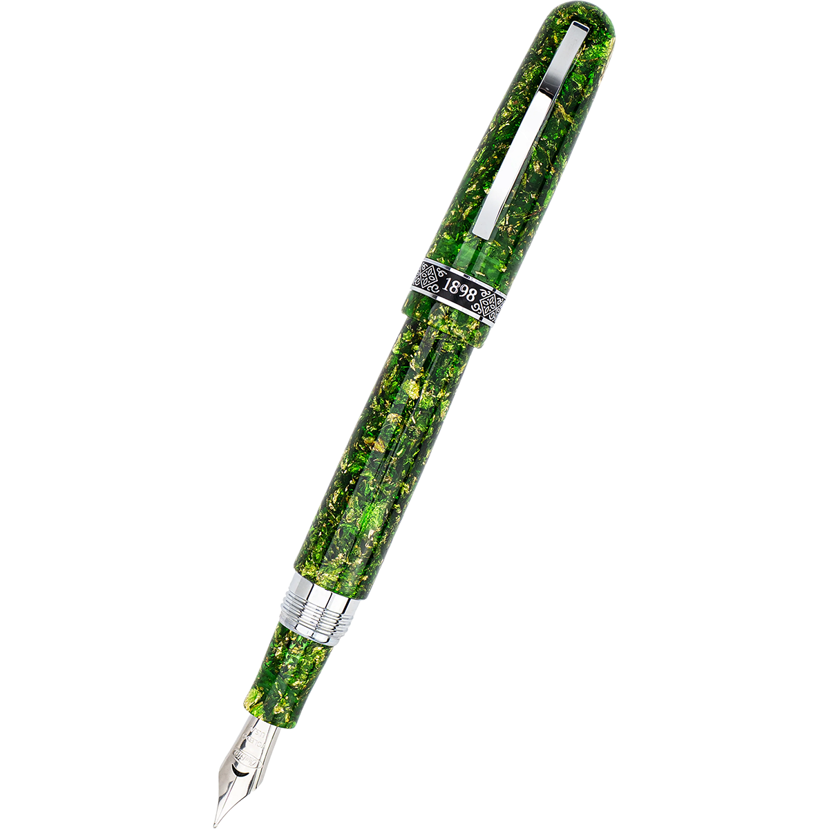 Conklin 1898 Collection Fountain Pen - Solaris Green - Chrome Trim (Limited Edition) - Pen Boutique Ltd