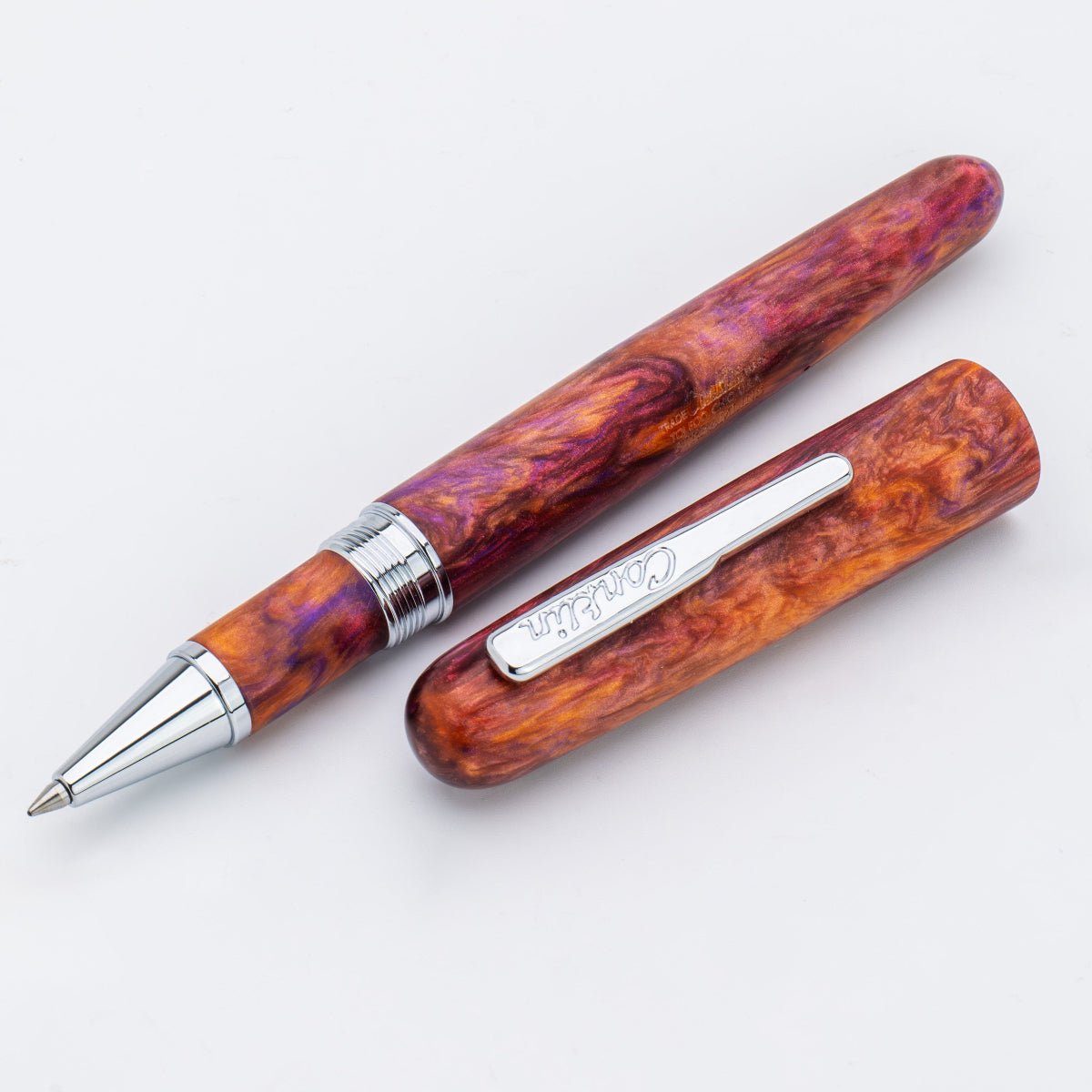 Conklin Streamline Rollerball Pen - Matte Sunset Medley - Chrome Trim (Limited Edition)