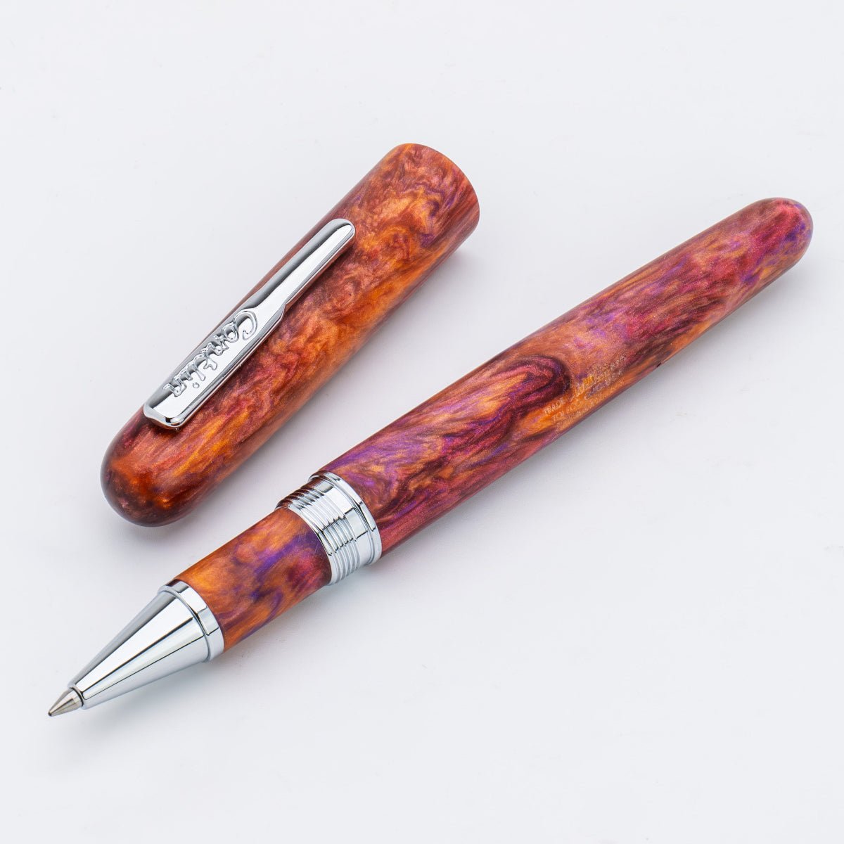 Conklin Streamline Rollerball Pen - Matte Sunset Medley - Chrome Trim (Limited Edition)