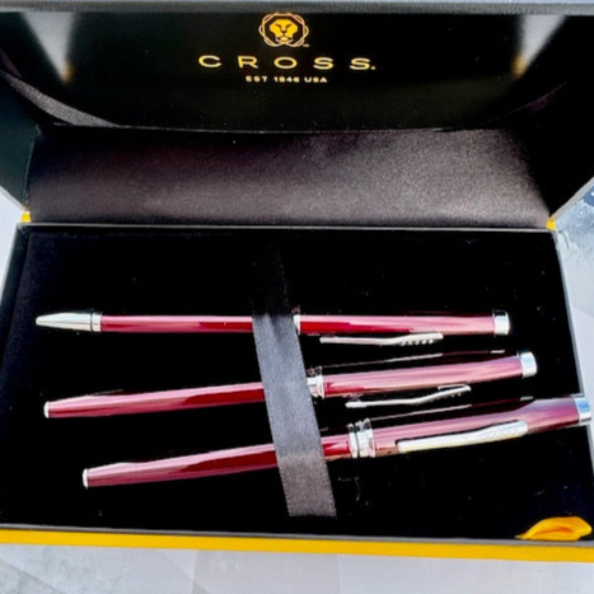 On Sale : Cross Coventry Gift Set - Red Lacquer (FP/RB/BP) - Pen Boutique Ltd