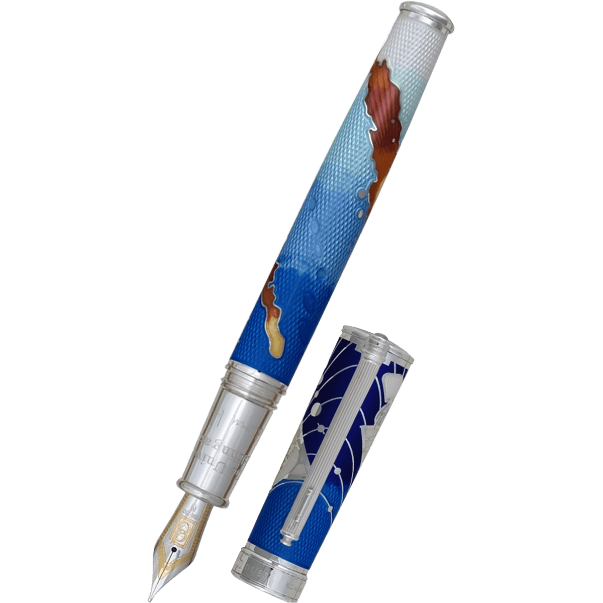 David Oscarson Edwin Hubble Fountain Pen - Stratospheric Blue - Pen Boutique Ltd