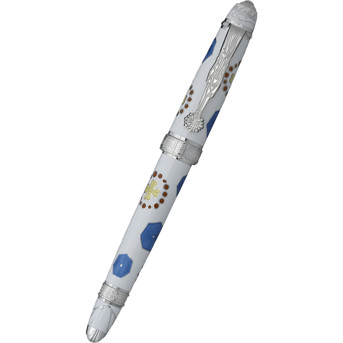 David Oscarson La Sagrada Familia Fountain Pen - Heavenly White (Limited Edition) - Pen Boutique Ltd