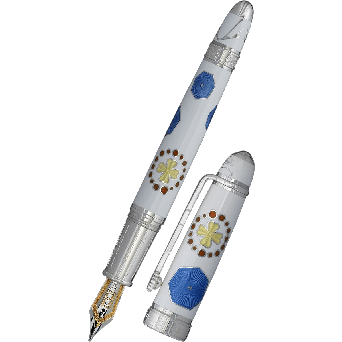 David Oscarson La Sagrada Familia Fountain Pen - Heavenly White (Limited Edition) - Pen Boutique Ltd