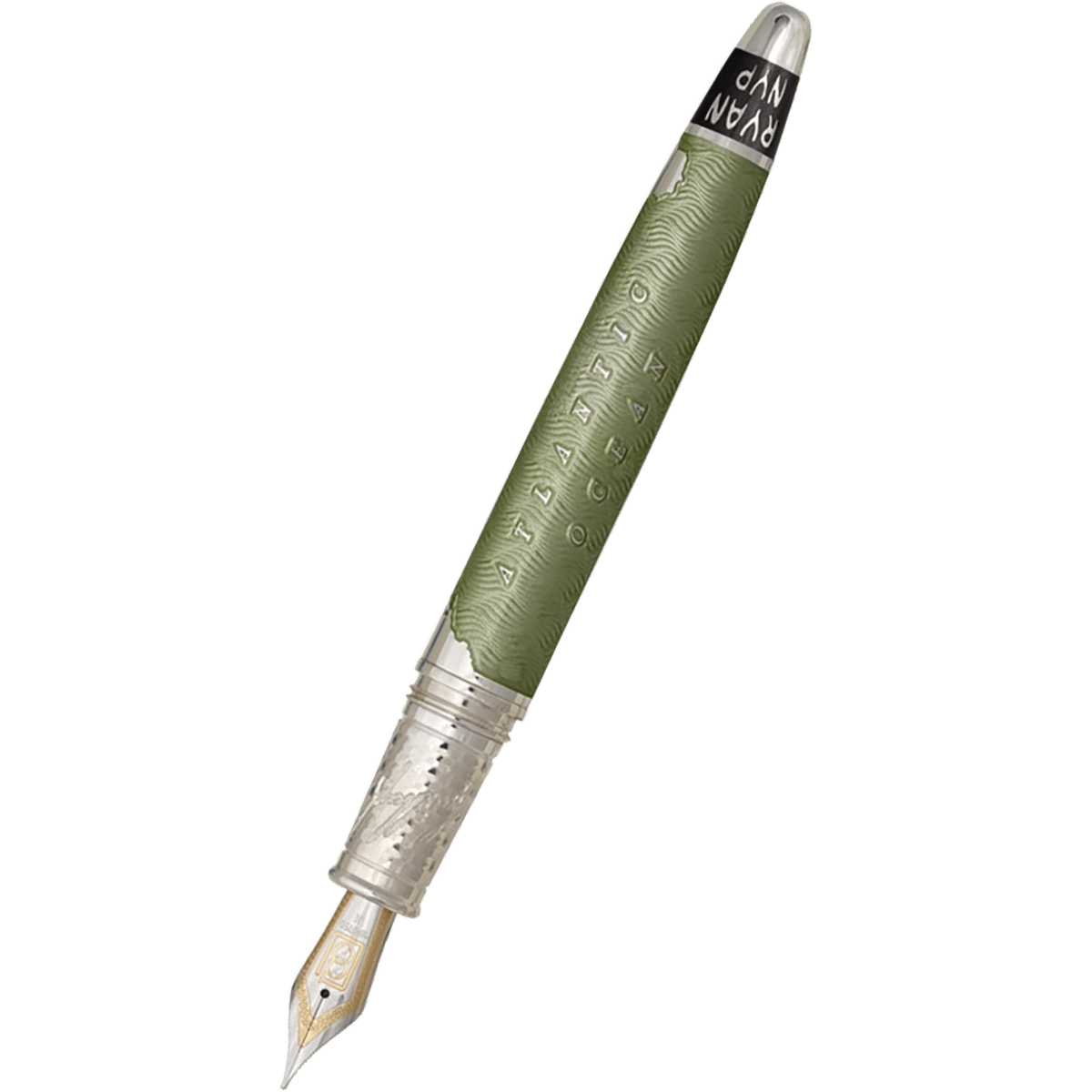 David Oscarson Spirit of St. Louis Fountain Pen - Charles Lindbergh Sea Green - Pen Boutique Ltd