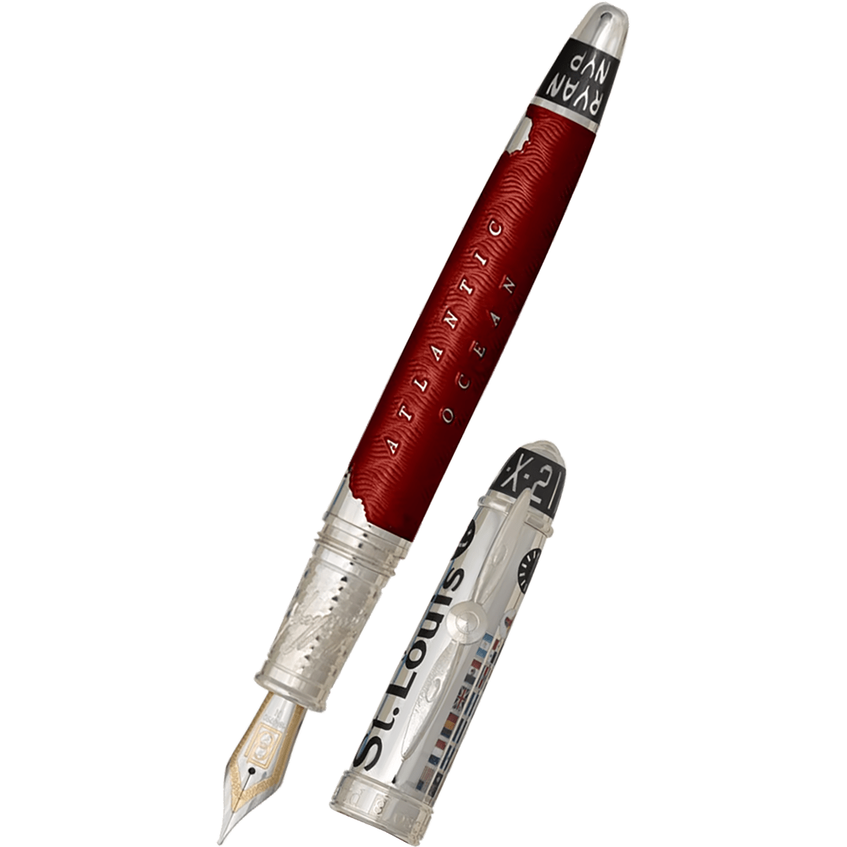 David Oscarson Spirit of St. Louis Fountain Pen - Charles Lindbergh Sunset - Pen Boutique Ltd