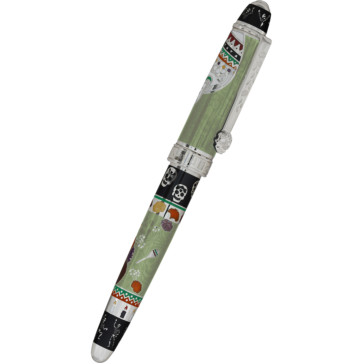 David Oscarson Dia De Los Muertos Fountain Pen - Avocado (Green)