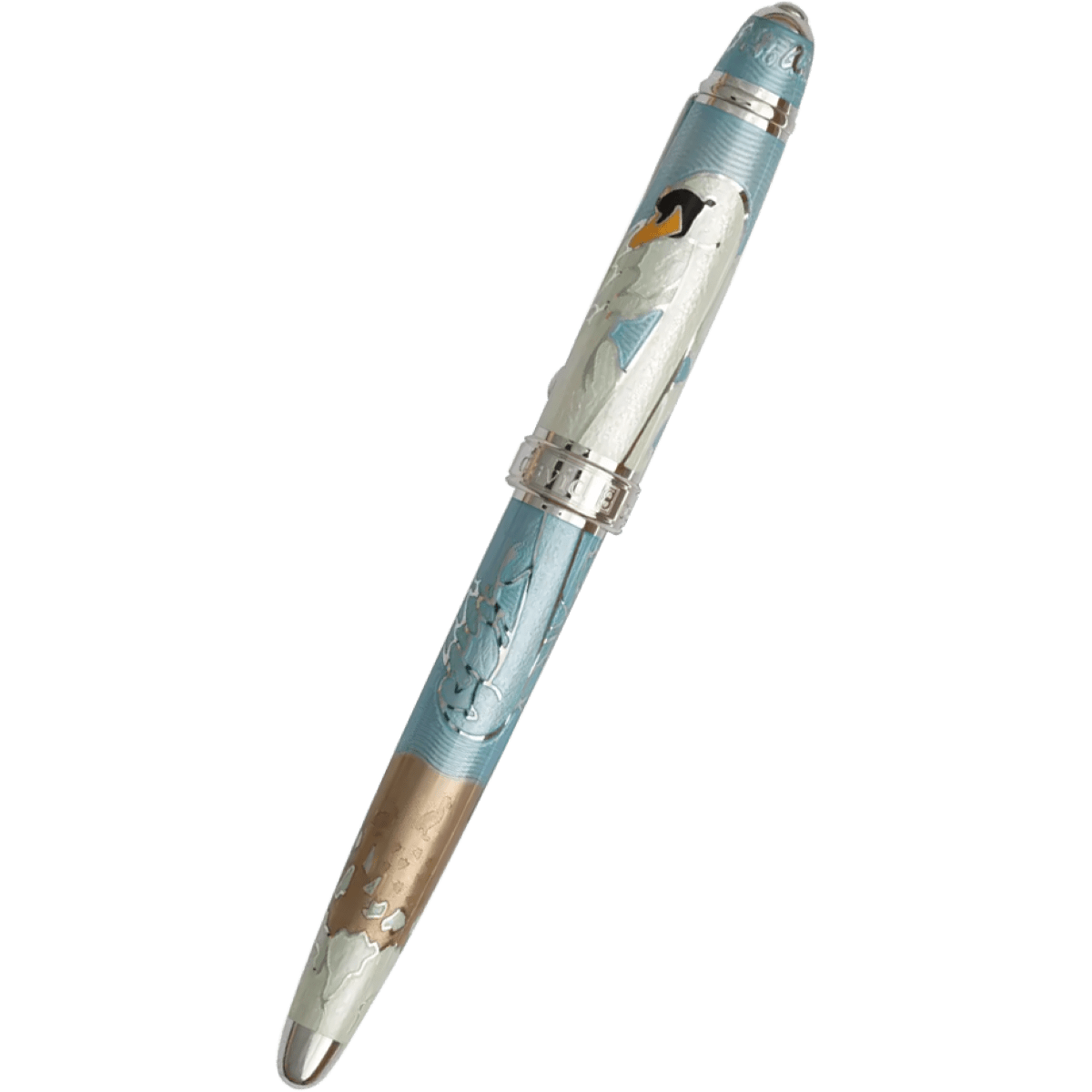 David Oscarson Hans Christian Andersen Fountain Pen - Azure Copper White - Pen Boutique Ltd