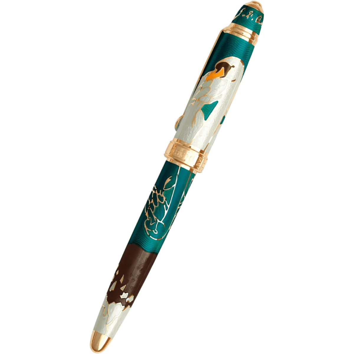 David Oscarson Hans Christian Andersen Fountain Pen - Teal Coffee White Gold - Pen Boutique Ltd