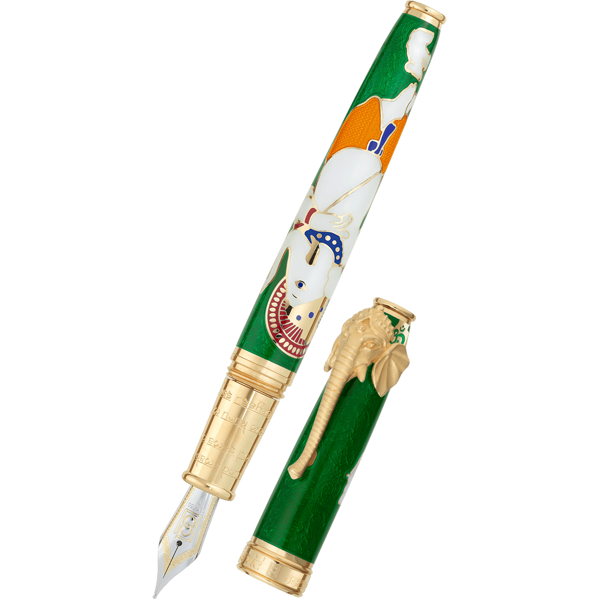 David Oscarson Lord Ganesha Fountain Pen - Emerald Green - Pen Boutique Ltd
