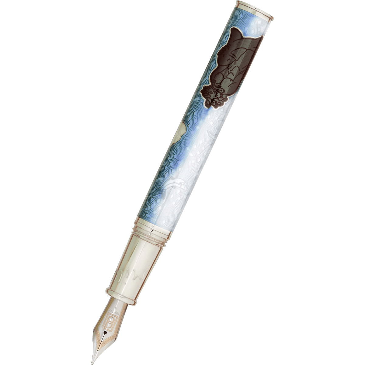 David Oscarson Marriage of the Waters Fountain Pen - Sapphire - Pen Boutique Ltd