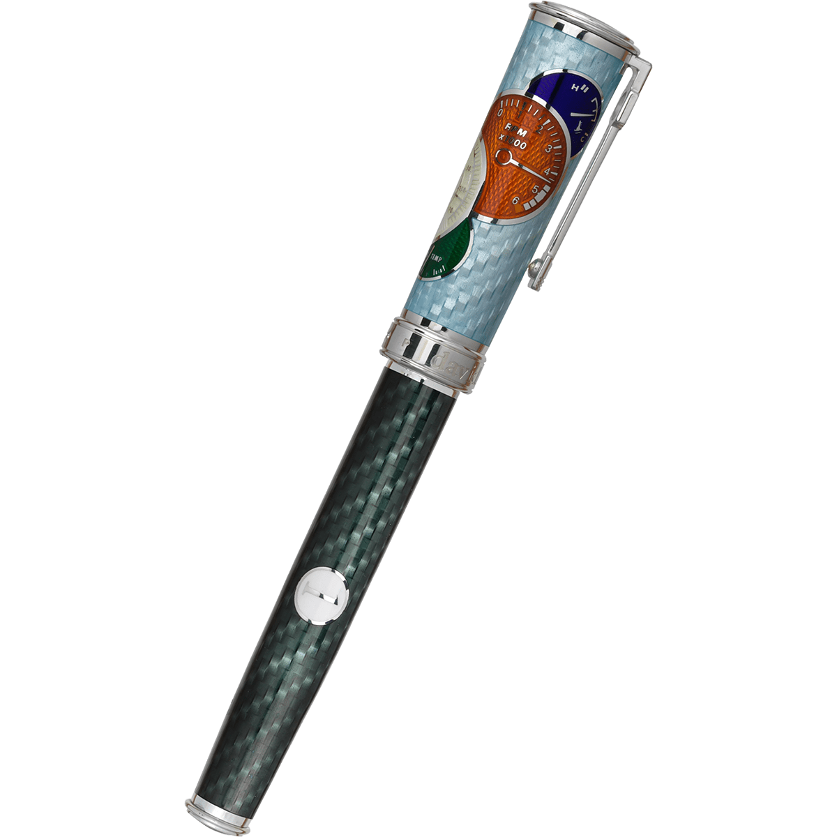 David Oscarson Take It To The Limit Fountain Pen - Sky Blue Carbon - Pen Boutique Ltd