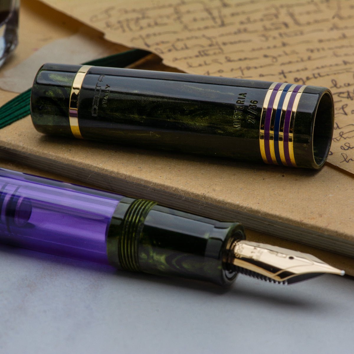Delta Limited Edition Fountain Pen - Four Rings Misteria - 14K Gold - Pen Boutique Ltd