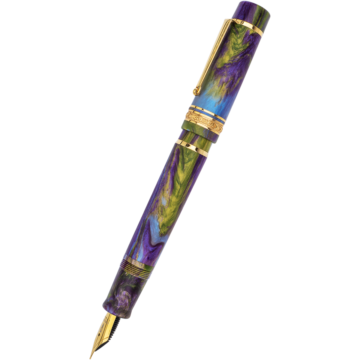 Delta Reservoir 2.0 Fountain Pen - Wisteria Walk - Yellow Gold Trim (Limited Edition) - Pen Boutique Ltd