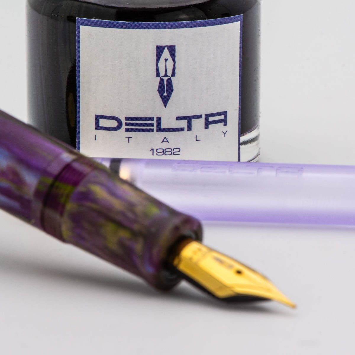 Delta Reservoir 2.0 Fountain Pen - Wisteria Walk - Yellow Gold Trim (Limited Edition) - Pen Boutique Ltd