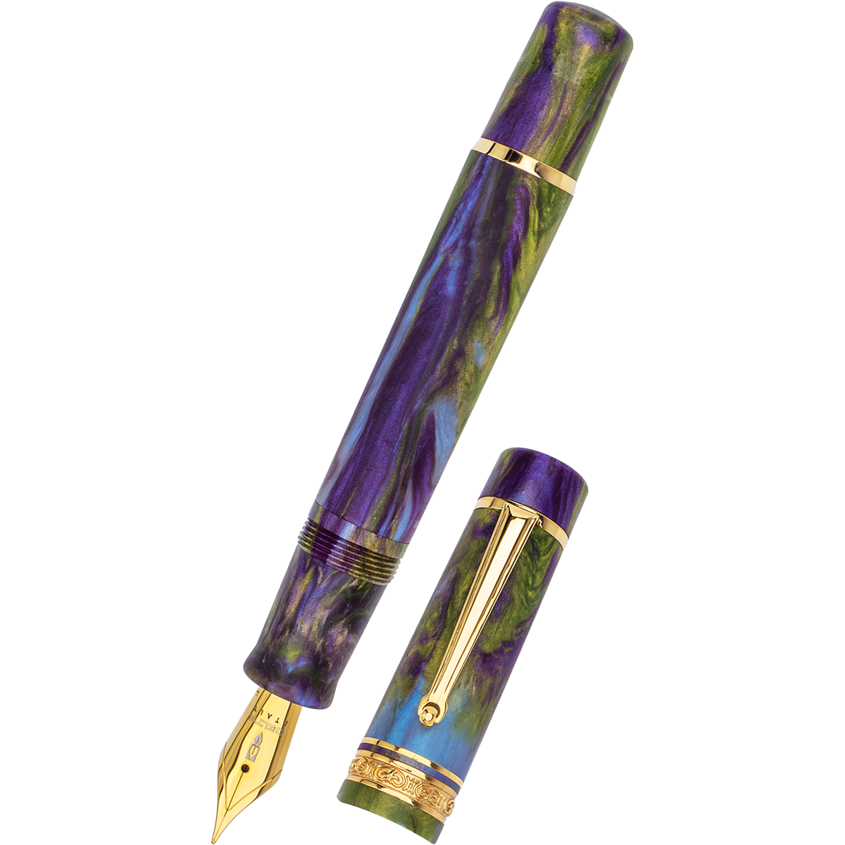 Delta Reservoir 2.0 Fountain Pen - Wisteria Walk - Yellow Gold Trim (Limited Edition) - Pen Boutique Ltd