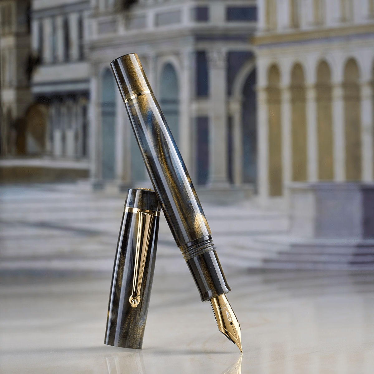 Delta Signs of the Time Fountain Pen - Classical Renaissance Art (Numbered Edition) - Pen Boutique Ltd